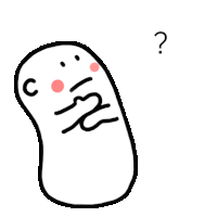 a cartoon drawing of a potato with a question mark on it 's head .