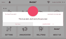 a screenshot of an aware app with a red circle in the middle