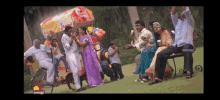 a group of people are standing in front of an ice cream cart that says ' ice cream ' on the side