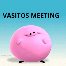 a poster with a pink ball and the words vasitos meeting