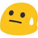 a yellow smiley face with a tear coming out of its nose .