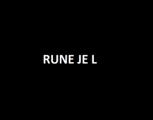 a black background with rune je l written on it