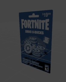 a 3d model of a fortnite 2800 v-bucks