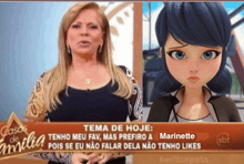 a cartoon of a woman and a cartoon of a girl with the words tema de hoje
