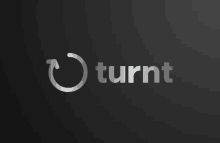 a black background with the word turnt in silver letters