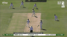 a screen shot of a cricket match between australia and perry