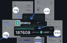 a screenshot of a kyberswap page shows the amount of usdt being saved