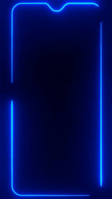 it looks like a neon frame on a cell phone screen .