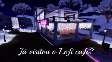 an advertisement for a cafe in a video game asks " ja visitou o loft cafe "