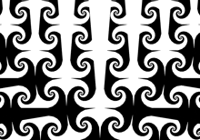 a black and white pattern of swirls on a white surface