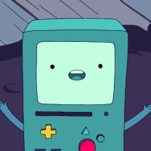 a cartoon drawing of a video game controller with a face