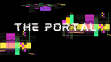 the word portal is displayed on a colorful background