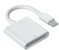 a white charger with a usb c port on the end