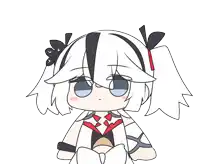 a cartoon drawing of a girl with a surprised expression