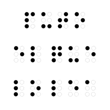 a black and white grid of dots and circles with the numbers 1 through 9