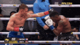 a boxing match between matias and smith with ppv.com on the bottom