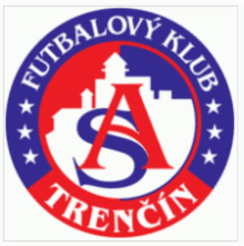 a logo for futbalový klub trenčín with a castle in the center