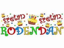 sretan rodendan is written in colorful letters