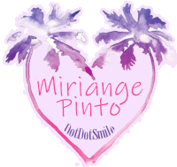 a sticker with a heart and palm trees that says miriange pinto