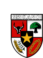 a shield with the word srikandi on top