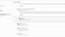 a screenshot of a course content page shows lessons 1 and 2