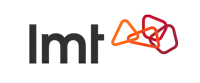 a logo for a company called i.m.t. with triangles