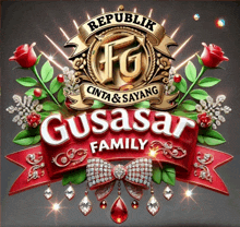 a logo for republik cinta & sayang gusasari family