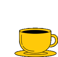 a yellow cup of coffee is sitting on a saucer on a table .