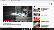 a screenshot of a youtube page shows a video called stealthy