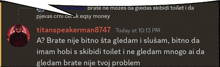 a screenshot of a conversation between titanspeakerman8477 and pjevas crni cerak eqy money