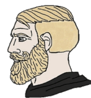 a drawing of a man with a beard and mustache .