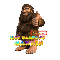 a slot game called slot gampang maxwin with a caveman giving the thumbs up