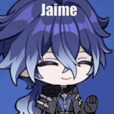 a cartoon character with the name jaime written on it