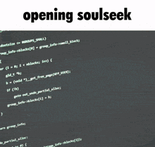 a person is typing on a keyboard and the words opening soulseek are above them