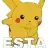 a cartoon pikachu is standing next to the word esta on a white background .