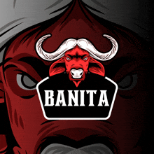 an illustration of a bull with the name banita written below it