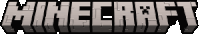 the minecraft logo is shown in black and white on a white background