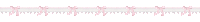 a row of pink and white ribbons on a white background that looks like a ruler .