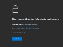 the connection for this site is not secure