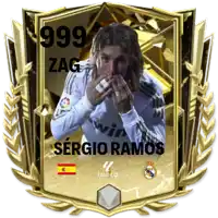 a soccer card for sergio ramos with the number 999