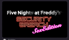 a poster for five nights at freddy 's security breach