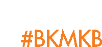 a logo that says #bkmkb in orange letters