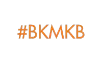 a logo that says #bkmkb in orange letters