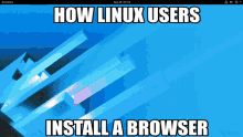 how linux users install a browser is displayed on a computer screen