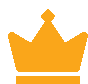 a yellow crown with a white stripe on the bottom is on a white background .