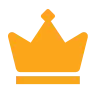 a yellow crown with a white stripe on the bottom is on a white background .