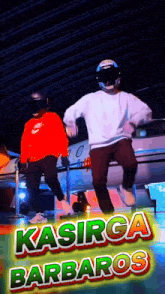 a poster for kasirga barbaros with two people dancing