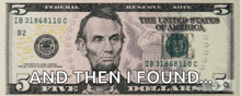 a five dollar bill with a picture of abraham lincoln