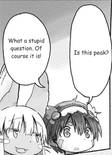 a black and white drawing of two anime characters with speech bubbles that say what a stupid question of course it is