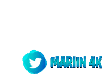 a logo for mariin 4k with a blue twitter icon